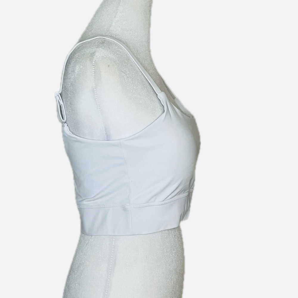 NWT The Gym People White Crop Tank Top Activewear Sports Bra Style – Size L - Picture 3 of 5